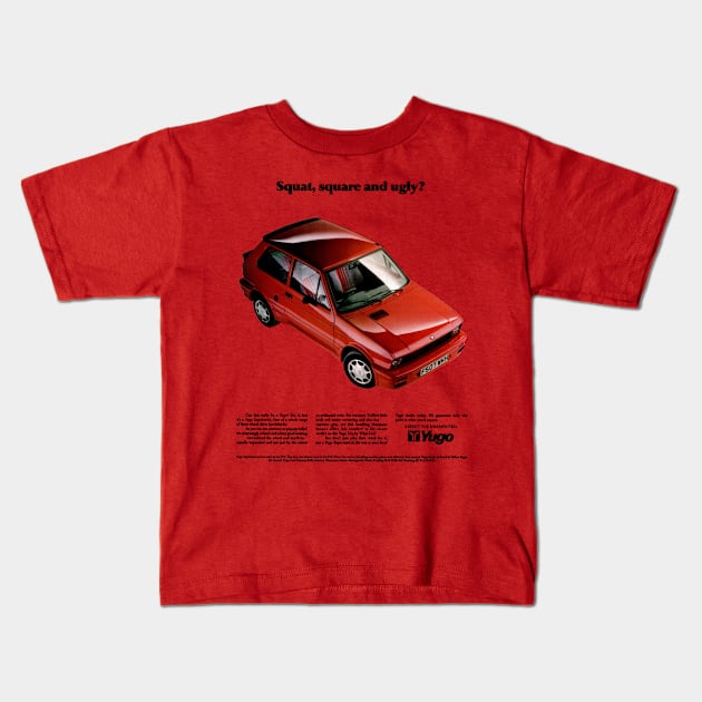 YUGO SUPERMINI - advert Kids T-Shirt by Throwback Motors